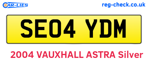 SE04YDM are the vehicle registration plates.