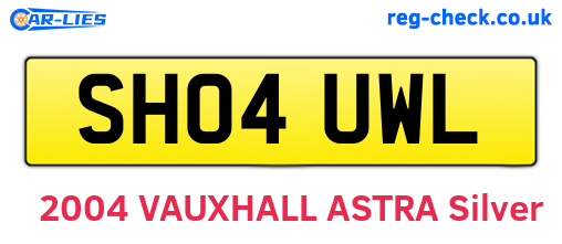 SH04UWL are the vehicle registration plates.