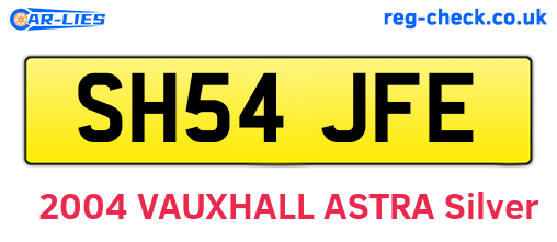 SH54JFE are the vehicle registration plates.