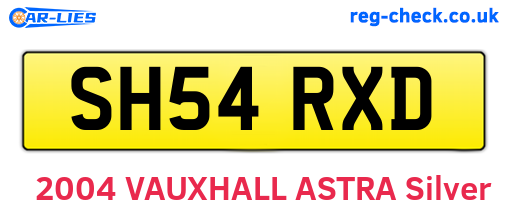 SH54RXD are the vehicle registration plates.