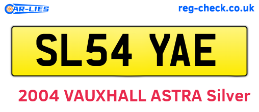SL54YAE are the vehicle registration plates.