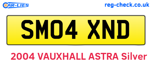SM04XND are the vehicle registration plates.