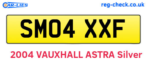 SM04XXF are the vehicle registration plates.