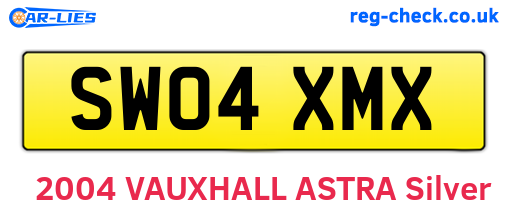 SW04XMX are the vehicle registration plates.