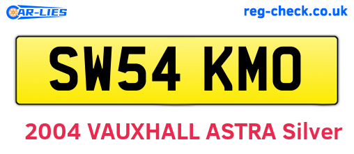 SW54KMO are the vehicle registration plates.