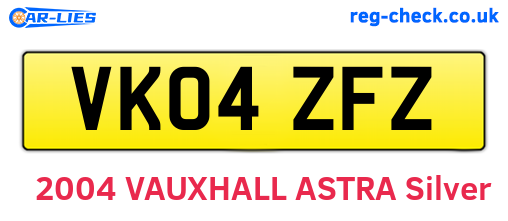 VK04ZFZ are the vehicle registration plates.