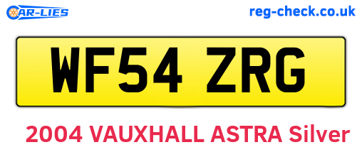 WF54ZRG are the vehicle registration plates.