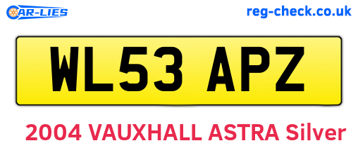 WL53APZ are the vehicle registration plates.