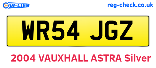WR54JGZ are the vehicle registration plates.