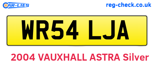 WR54LJA are the vehicle registration plates.
