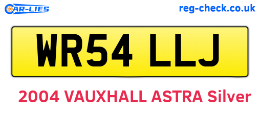 WR54LLJ are the vehicle registration plates.