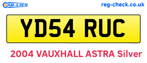 YD54RUC are the vehicle registration plates.