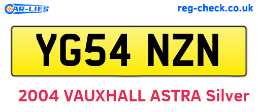 YG54NZN are the vehicle registration plates.