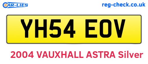 YH54EOV are the vehicle registration plates.