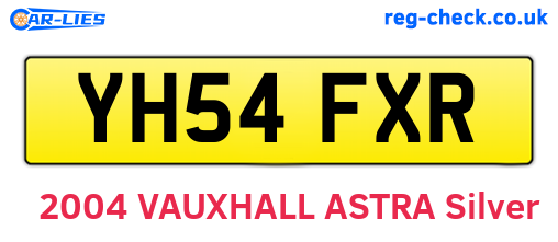 YH54FXR are the vehicle registration plates.