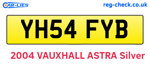 YH54FYB are the vehicle registration plates.