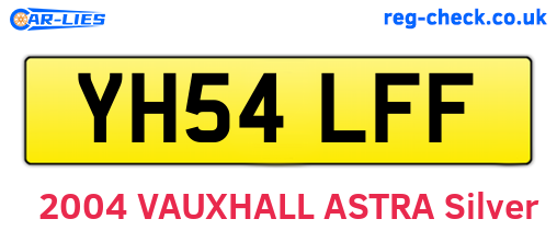 YH54LFF are the vehicle registration plates.
