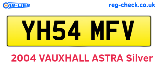 YH54MFV are the vehicle registration plates.