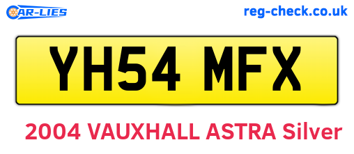 YH54MFX are the vehicle registration plates.