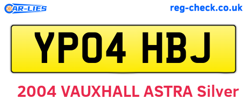 YP04HBJ are the vehicle registration plates.