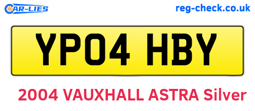 YP04HBY are the vehicle registration plates.