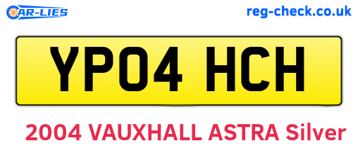YP04HCH are the vehicle registration plates.