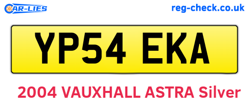 YP54EKA are the vehicle registration plates.