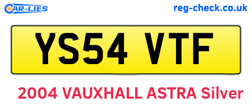 YS54VTF are the vehicle registration plates.