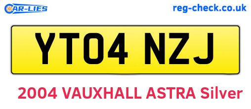 YT04NZJ are the vehicle registration plates.