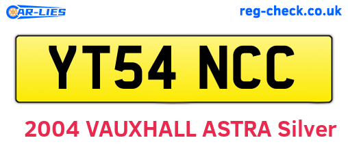 YT54NCC are the vehicle registration plates.