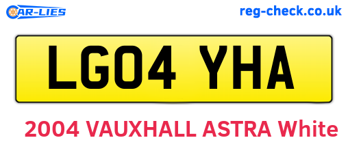 LG04YHA are the vehicle registration plates.