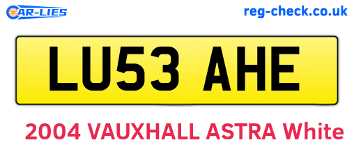 LU53AHE are the vehicle registration plates.