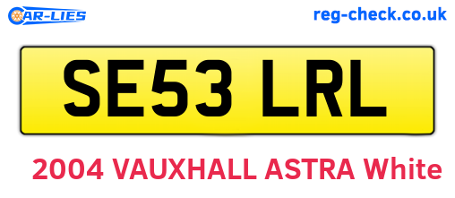 SE53LRL are the vehicle registration plates.