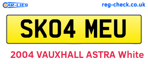SK04MEU are the vehicle registration plates.