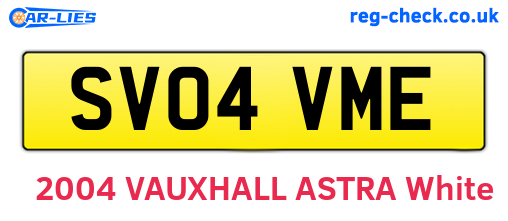 SV04VME are the vehicle registration plates.