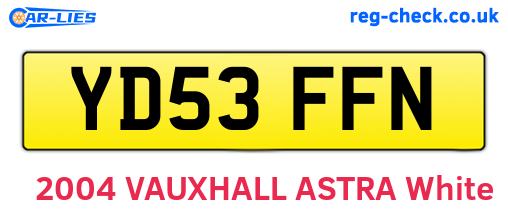 YD53FFN are the vehicle registration plates.
