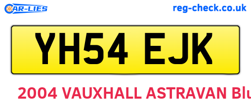 YH54EJK are the vehicle registration plates.