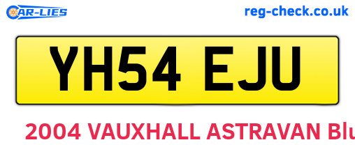 YH54EJU are the vehicle registration plates.