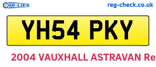 YH54PKY are the vehicle registration plates.
