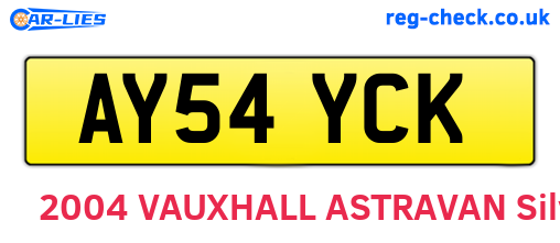 AY54YCK are the vehicle registration plates.