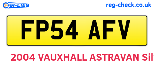 FP54AFV are the vehicle registration plates.