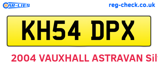 KH54DPX are the vehicle registration plates.