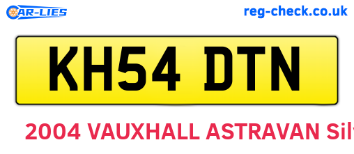 KH54DTN are the vehicle registration plates.