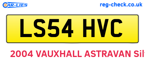 LS54HVC are the vehicle registration plates.