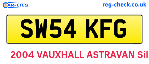 SW54KFG are the vehicle registration plates.