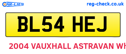BL54HEJ are the vehicle registration plates.