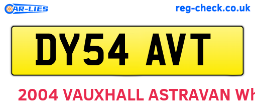 DY54AVT are the vehicle registration plates.