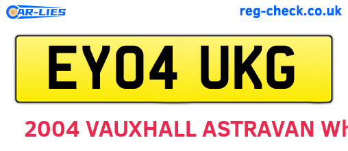 EY04UKG are the vehicle registration plates.