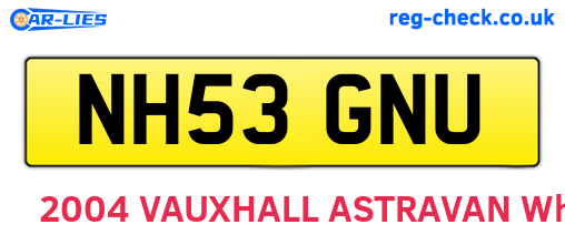 NH53GNU are the vehicle registration plates.