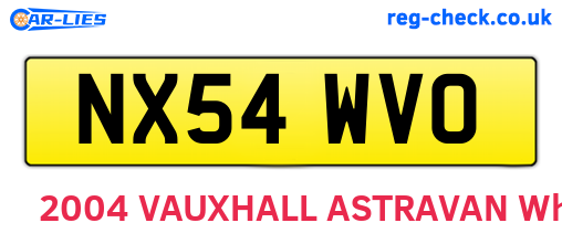 NX54WVO are the vehicle registration plates.